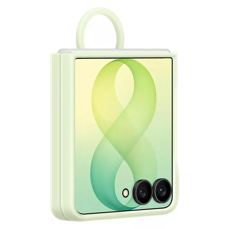 Custodia magnetica in silicone con anello Samsung EF-EF776CGEGWW per Galaxy Z Flip8, verde