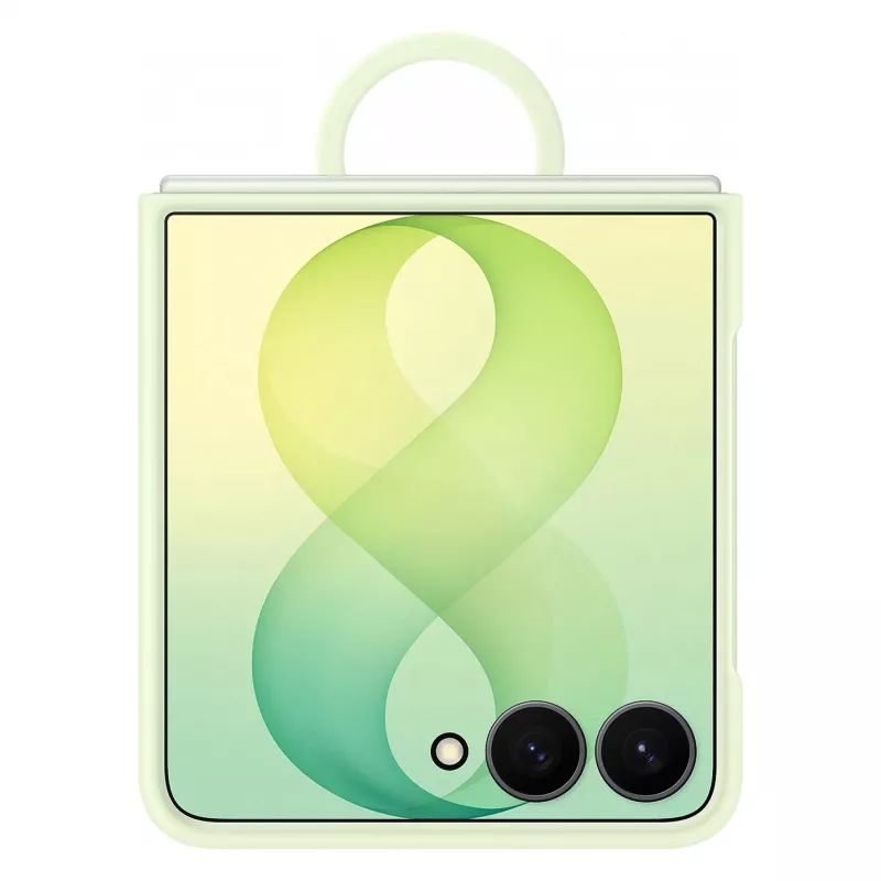 Custodia magnetica in silicone con anello Samsung EF-EF776CGEGWW per Galaxy Z Flip8, verde