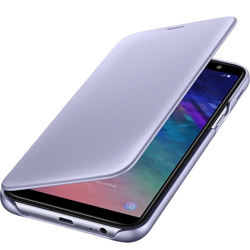 Samsung Galaxy A6+ (2018) cover portafoglio lilla