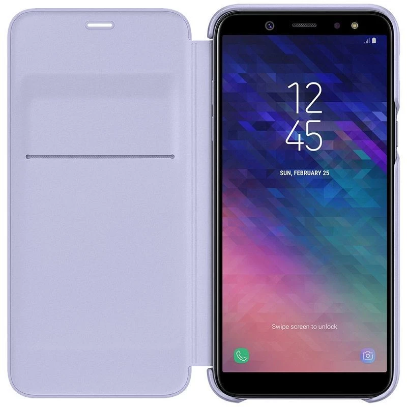 Samsung Galaxy A6+ (2018) cover portafoglio lilla