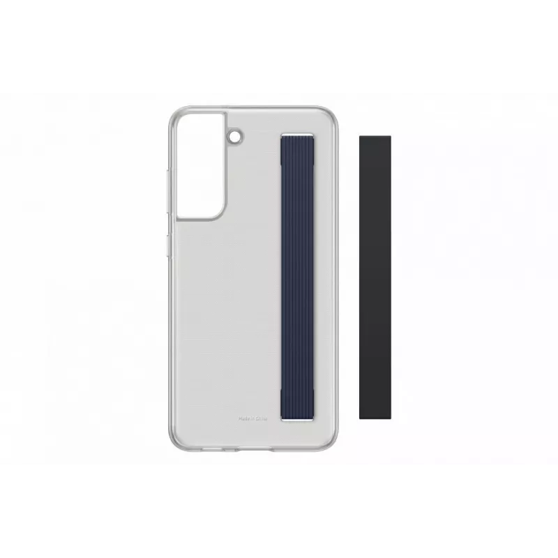Samsung Galaxy S21 FE Clear Strap Cover Case grigio scuro