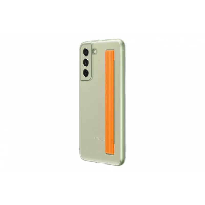 Samsung Galaxy S21 FE Clear Strap Cover Case verde oliva
