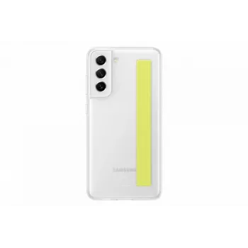 Samsung Galaxy S21 FE Clear Strap Cover Case bianco