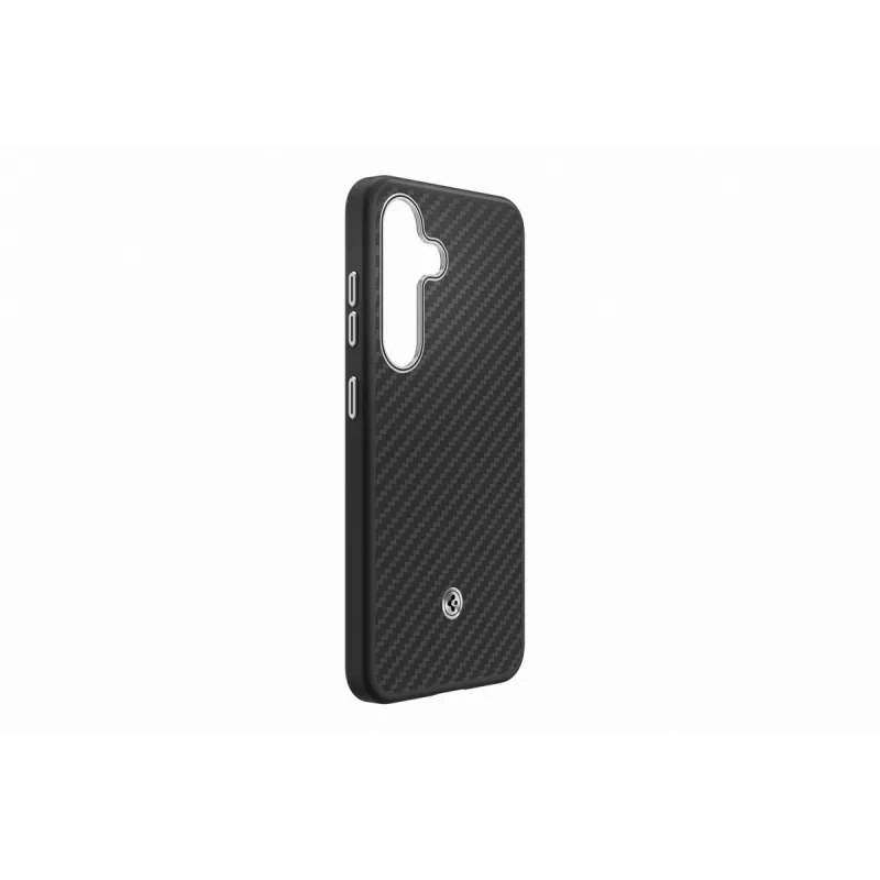 Samsung GP-FPS931PGABW Enzo custodia Aramid per Samsung Galaxy S25, nero argento