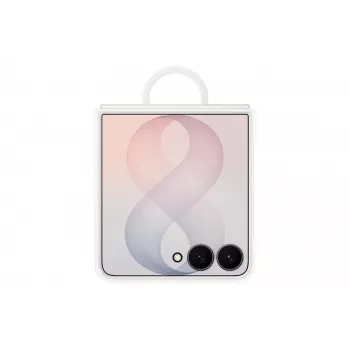Samsung Silicone Ring Magnet Case per Galaxy Z Flip8, bianco