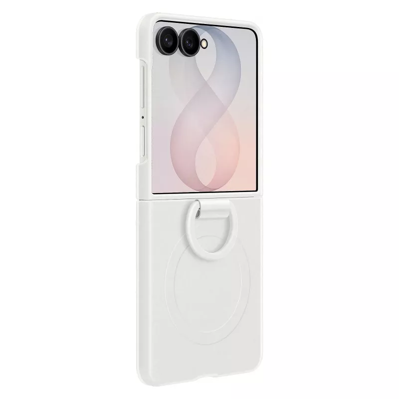 Samsung Silicone Ring Magnet Case per Galaxy Z Flip8, bianco