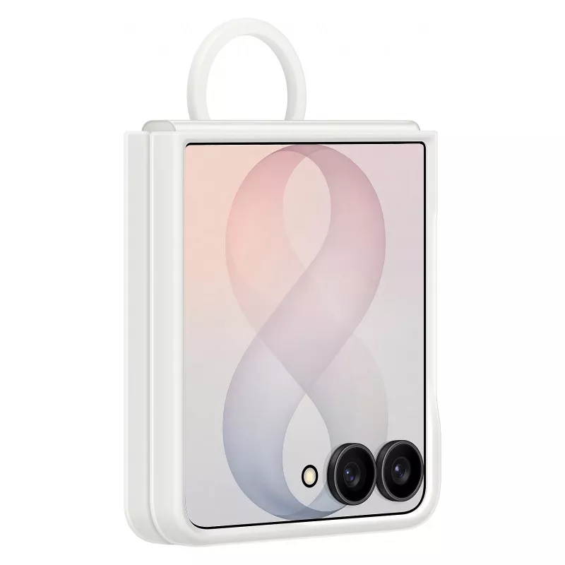 Samsung Silicone Ring Magnet Case per Galaxy Z Flip8, bianco