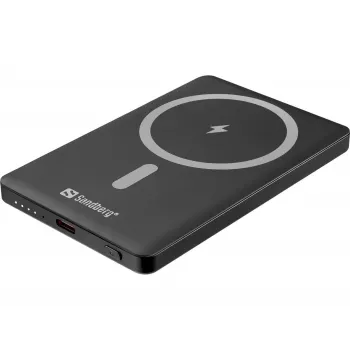 Sandberg Magnet Powerbank 5000 Saver - 5000 mAh, 20W Power Delivery, nero