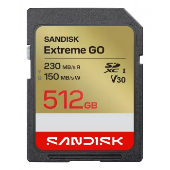 SanDisk Extreme GO Scheda di memoria SDXC 512 GB UHS-I 230 MB/s lettura V30 U3