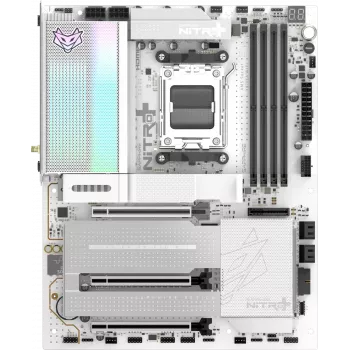 SAPPHIRE NITRO+ X870EA PHANTOMLINK P.E Scheda madre, AMD X870E, Socket AM5, DDR5, Wi-Fi 7, bianco/nero