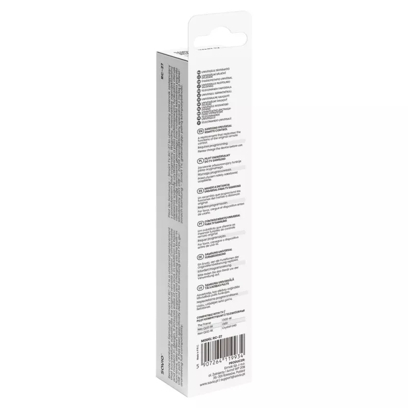 SAVIO RC-27 telecomando universale di ricambio per Samsung Smart TV – nero