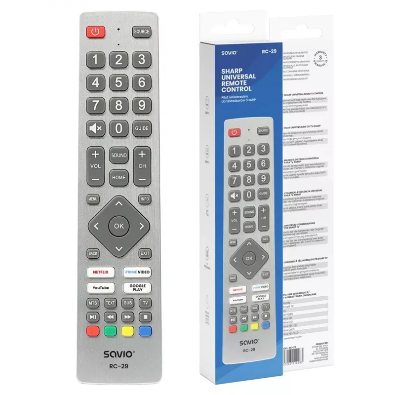 SAVIO RC-29 telecomando universale per TV SHARP