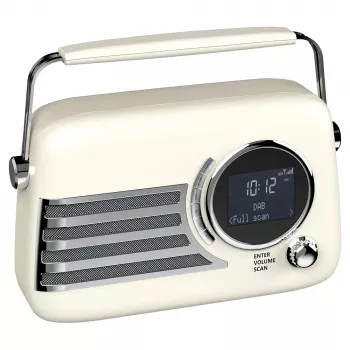 SAVIO RS-04 radio portatile DAB+ FM con batteria ricaricabile, display LCD, doppia sveglia, nero