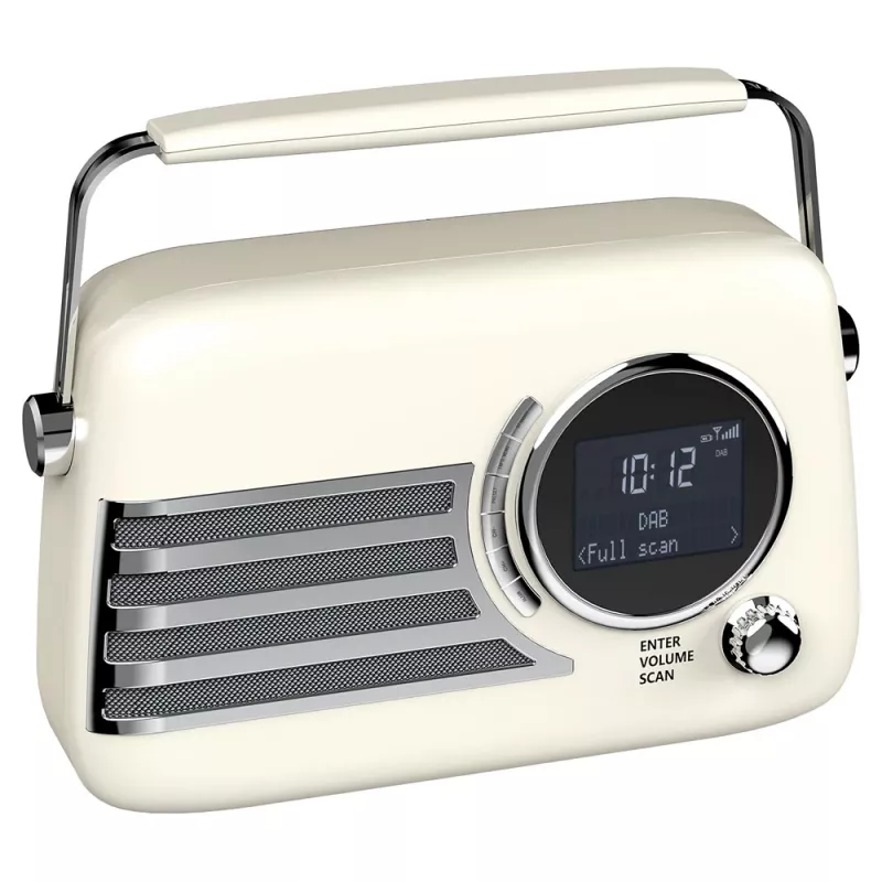 SAVIO RS-04 radio portatile DAB+ FM con batteria ricaricabile, display LCD, doppia sveglia, nero