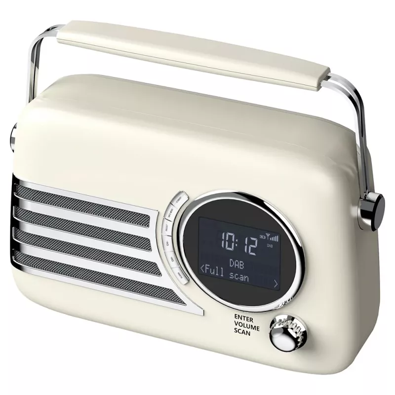 SAVIO RS-04 radio portatile DAB+ FM con batteria ricaricabile, display LCD, doppia sveglia, nero