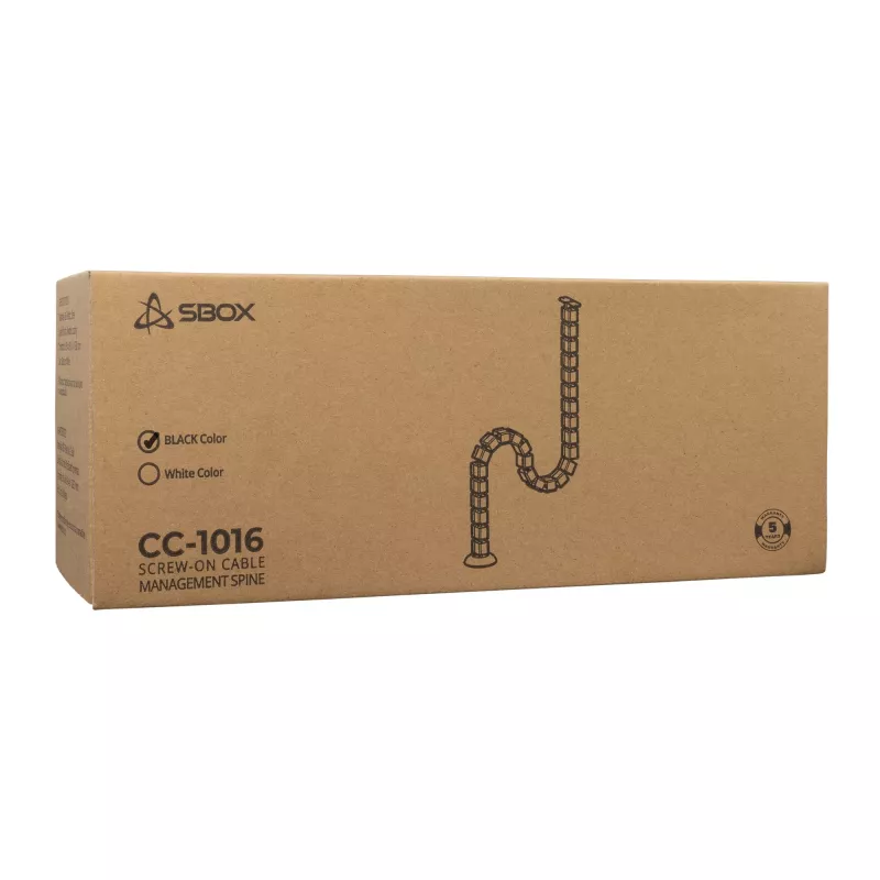 Sbox CC-1016B Gestione dei cavi, nero