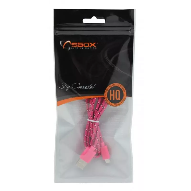 SBOX USB-1031P cavo USB a Micro-USB 1m rosa