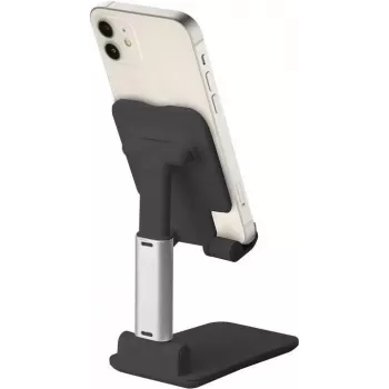 SBS Mobile TASTAND supporto universale pieghevole per e-reader, smartphone e tablet fino a 12 pollici – nero e argento