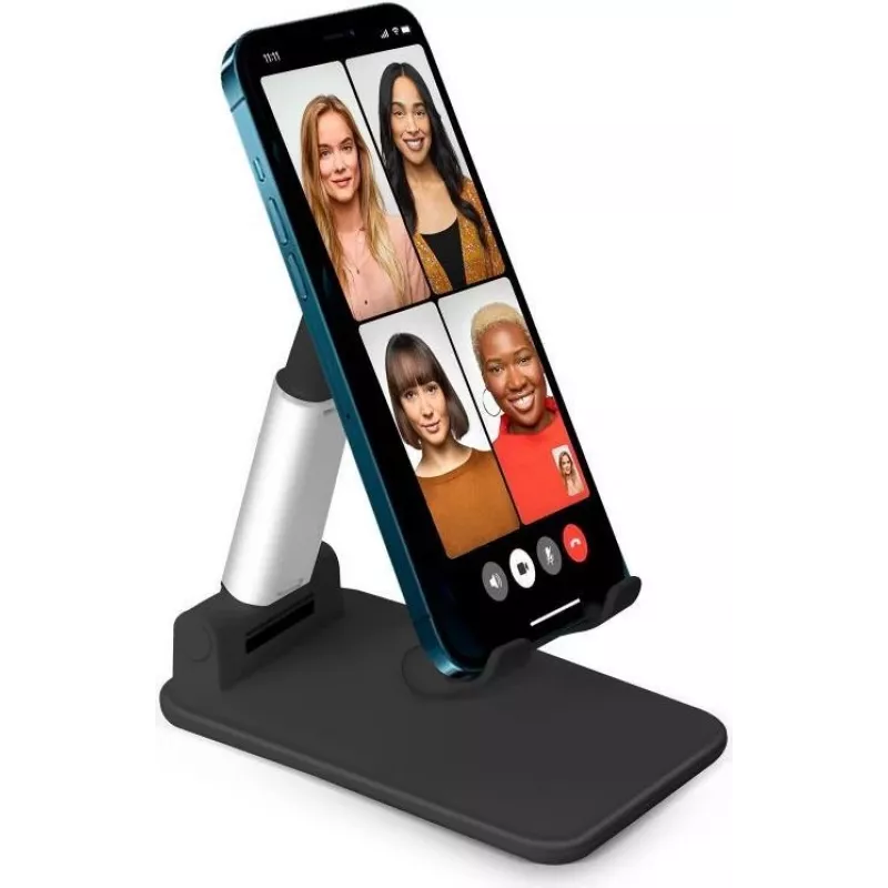 SBS Mobile TASTAND supporto universale pieghevole per e-reader, smartphone e tablet fino a 12 pollici – nero e argento