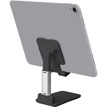 SBS Mobile TASTAND supporto universale pieghevole per e-reader, smartphone e tablet fino a 12 pollici – nero e argento