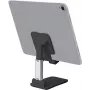 SBS Mobile TASTAND supporto universale pieghevole per e-reader, smartphone e tablet fino a 12 pollici – nero e argento