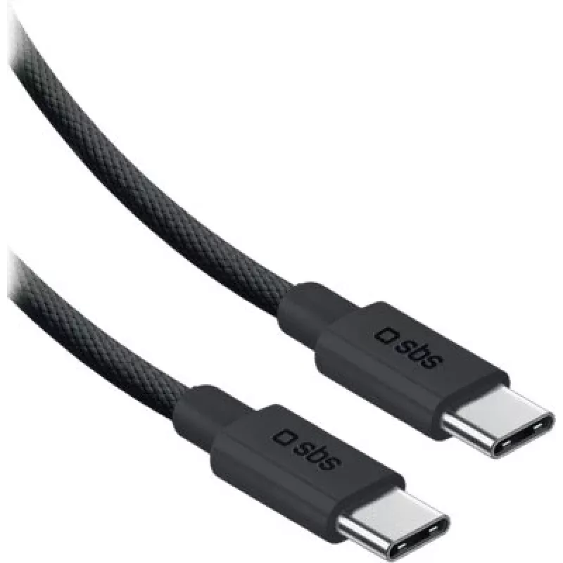 SBS cavo in nylon USB-C a USB-C 2m 240W nero