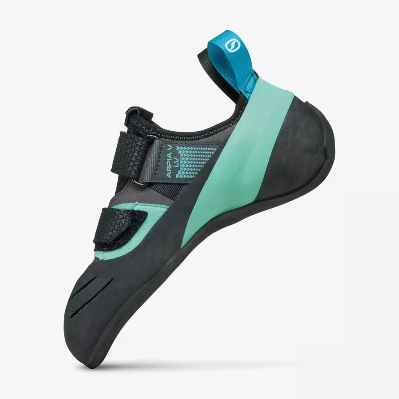Scarpa ARPIA V LV scarpetta da arrampicata, 38.5, Shark - Aqua