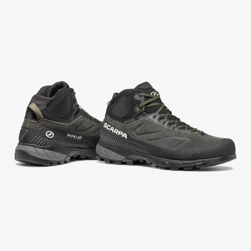 Scarpa Rapid XT Mid GTX Scarpa da approach mid-cut uomo, Shark/Military, EU 42