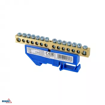 SCHELINGER morsetto per guida DIN a 14 poli 8-12 mm² blu