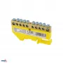 SCHELINGER morsetto per sbarra collettrice 8x12 mm, 10 poli, giallo