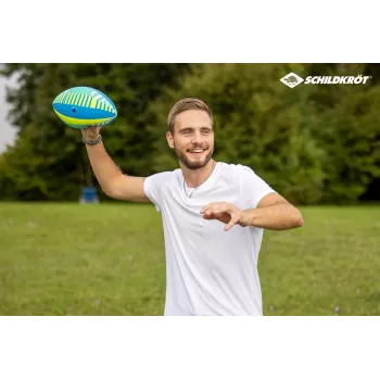 SCHILDKROT pallone da football americano in neoprene misura 6 - superficie in tessuto morbida, resistente all'acqua salata, pallone da spiaggia e acqua per ragazzi 970345