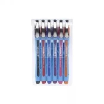 Schneider Slider Memo XB Set di penne a sfera - 6 colori diversi (nero, blu, rosso, verde, arancione, viola) - punta in acciaio inox extra-large 1,4 mm - inchiostro Viscoglide ad asciugatura rapida 150296