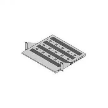 SCHROFF Ripiano fisso 19 pollici, superficie utile 430 x 400 mm, grigio chiaro RAL 7035, 1U, portata 25 kg