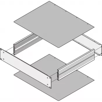 SCHROFF pannello cieco chiuso in alluminio 3U 46TE 30860505