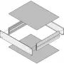 SCHROFF pannello cieco chiuso in alluminio 3U 46TE 30860505