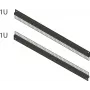 SCHROFF Pannello con spazzole 1U con 2 passacavi, nero RAL 9005 64230096