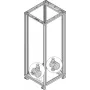 SCHROFF set di ruote con piedini di livellamento, portata 400 kg, ruote 60 mm, confezione da 4 pz. 27230068