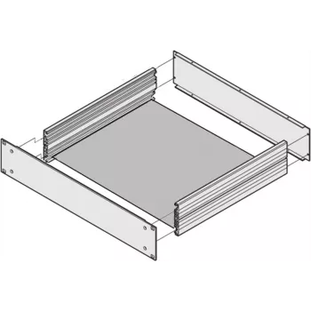SCHROFF pannello di copertura 390D per subrack EuropacPRO, 3U, 84 HP, acciaio, zincato, profondità 390 mm 20860111