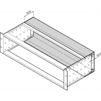 Schroff Parete posteriore per subrack, 3U 84HP, profondità 220 mm, acciaio, zincato 34561752