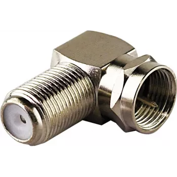 Schwaiger WAD8321531 Adattatore angolare F, connettore F a femmina F, argento, 2 pezzi