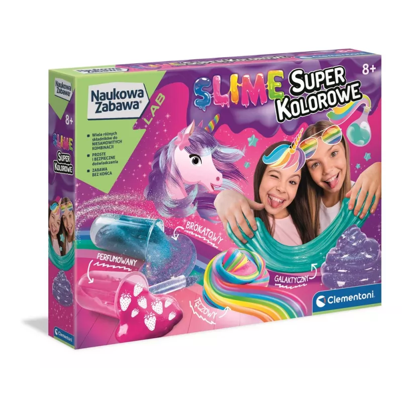 Science & Play Laboratorio slime super colorato lingua polacca Clementoni 50636