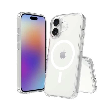 SCREENOR Custodia bumper per Apple iPhone 17 con MagSafe, trasparente