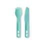 Sea To Summit Passage set posate blu - set da campeggio 3 pezzi (forchetta, cucchiaio, coltello) - nylon rinforzato con fibra di vetro - senza BPA - lavabile in lavastoviglie - design impilabile con mini moschettone