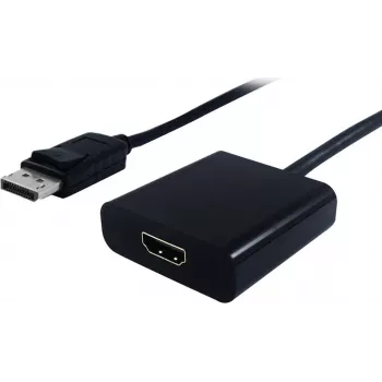 SECOMP Cavo adattatore DisplayPort maschio a HDMI femmina, 0,15 m, nero, Full HD, passivo 11.55.3203