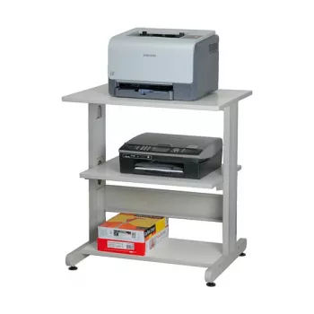 SECOMP Roline carrello portastampante con ruote, grigio/bianco/grigio chiaro, 2 ripiani, 500x400x600 mm 17.01.1089