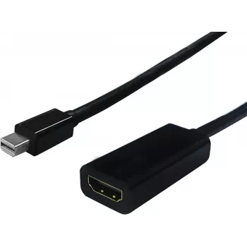 SECOMP STANDARD Adattatore Mini DisplayPort su HDMI, 4K, dorato, nero S3206