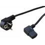 SECOMP STANDARD Cavo di alimentazione con connettore IEC C13 angolare, CEE 7/7 a IEC C13, 1,8 m, nero S2307