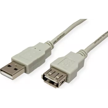 SECOMP STANDARD Cavo prolunga USB 2.0, Type A-A, maschio su femmina, beige, 1,8 m (S3112)