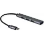 SECOMP STANDARD Hub USB 2.0, connettore USB-C, 4 porte USB-A (3x USB 2.0 + 1x USB 3.2 Gen1) (S3017)