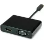 SECOMP STANDARD adattatore display USB-C a HDMI + VGA, 4K HDMI, 1080p VGA, nero, 0,1m S3250